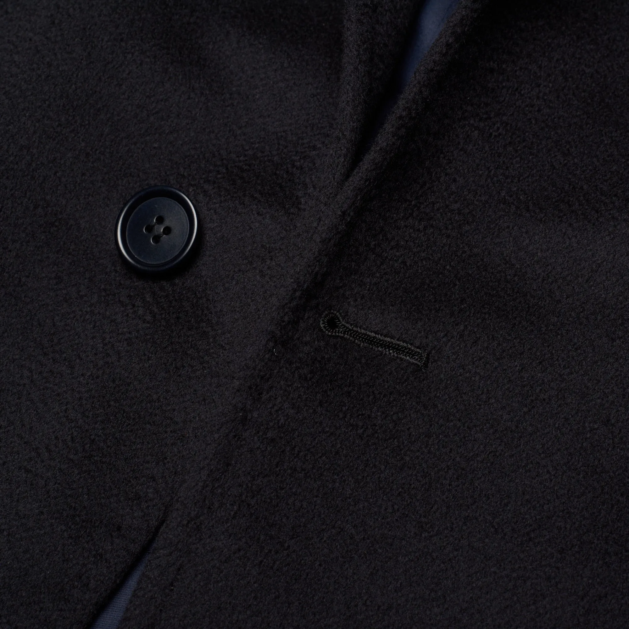 KITON Napoli Handmade Midnight Blue Cashmere Vicuna Peru Coat EU 58 NEW US 48