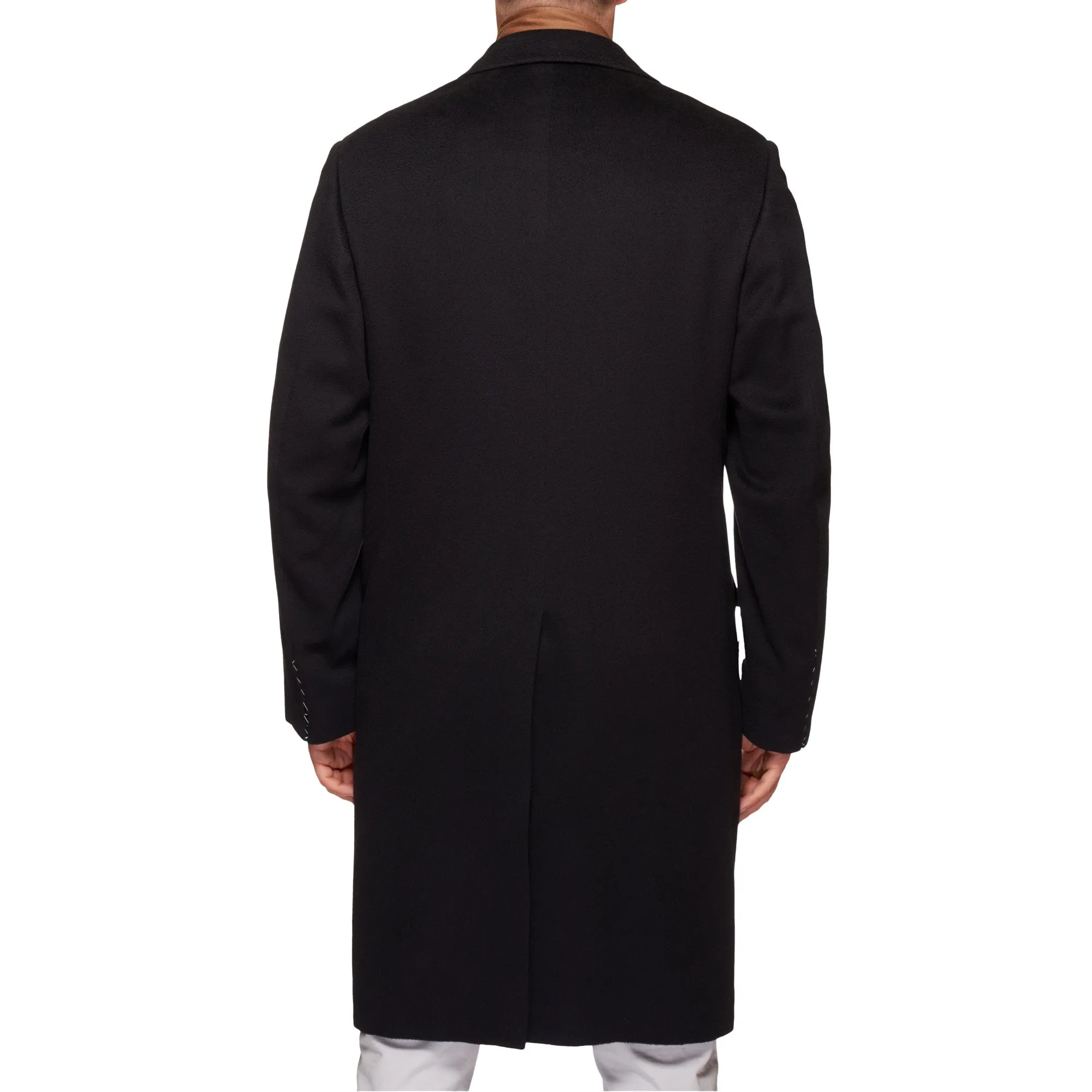 KITON Napoli Handmade Midnight Blue Cashmere Vicuna Peru Coat EU 58 NEW US 48