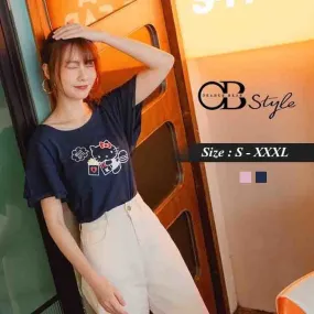KITTY RUFFLE SLEEVE TOPS