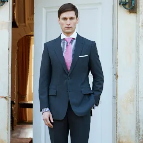 Knighton Semi Lined Charcoal Tropical Worsted Wool Suit