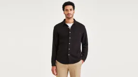 Knit Button-Up Shirt, Regular Fit