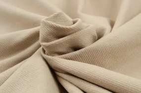 Knitted Cotton Twill - Beige (1 METER REMNANT)