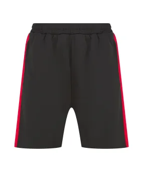 Knitted shorts with zip pockets | Black/Red