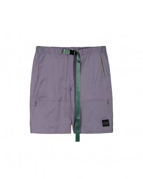 Konus Men's Stretch Twill Shorts w/ Nylon Tape Closure in Purple