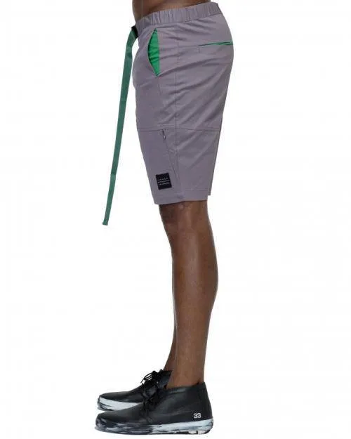 Konus Men's Stretch Twill Shorts w/ Nylon Tape Closure in Purple