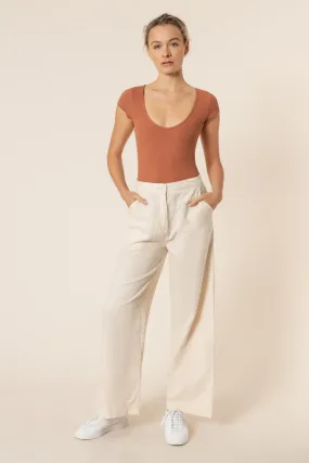 Kora Wide Leg Pant- Almond