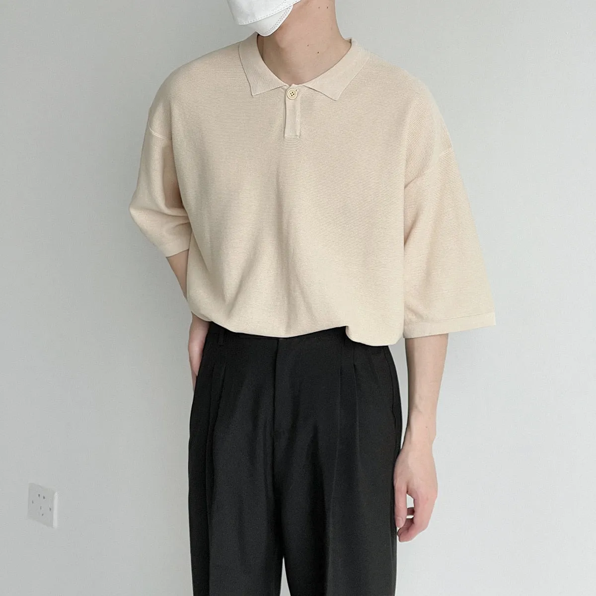 [Korean Style] 3 Colors Oversized Polo T-shirts
