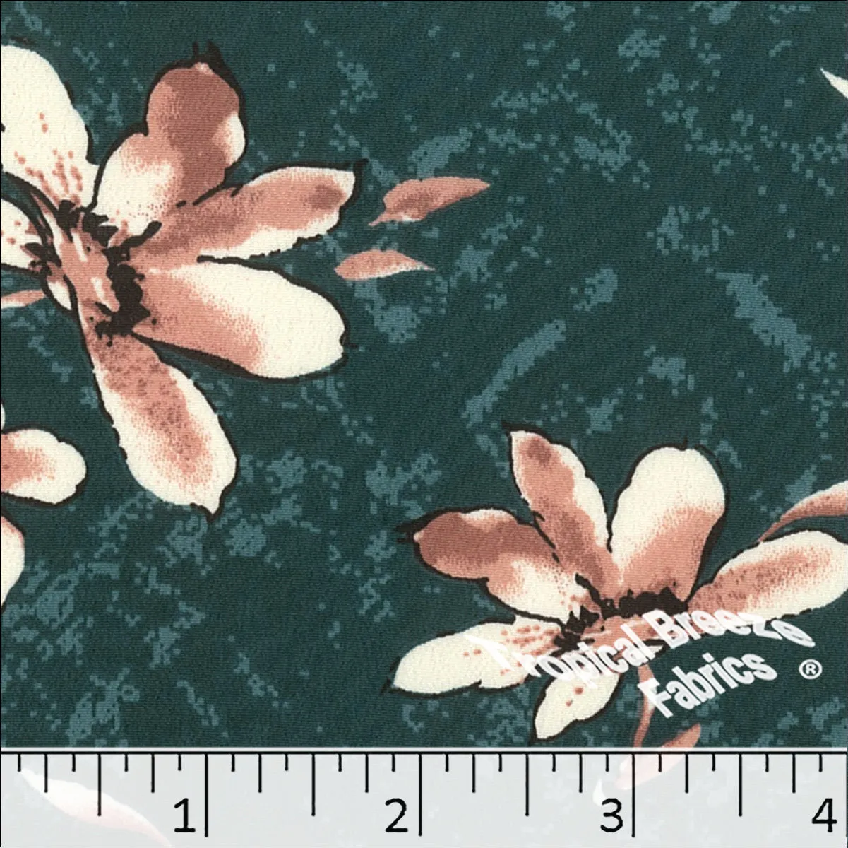 Koshibo Large Floral Print Polyester Fabric 048428