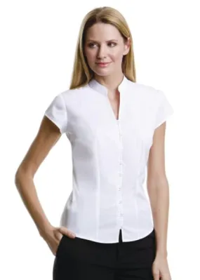 Kustom Kit Ladies Mandarin Collar Blouse-KK727