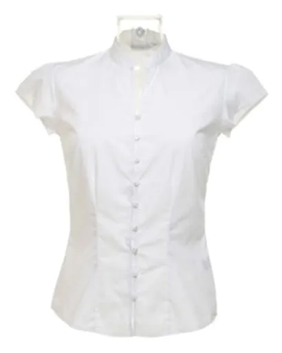 Kustom Kit Ladies Mandarin Collar Blouse-KK727