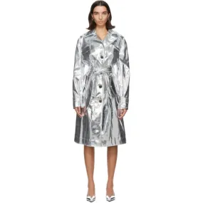 Kwaidan Editions Silver Patent Trench Coat