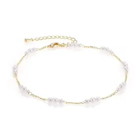 Kyerlyn Gold Pearl Anklet Bracelets Beach