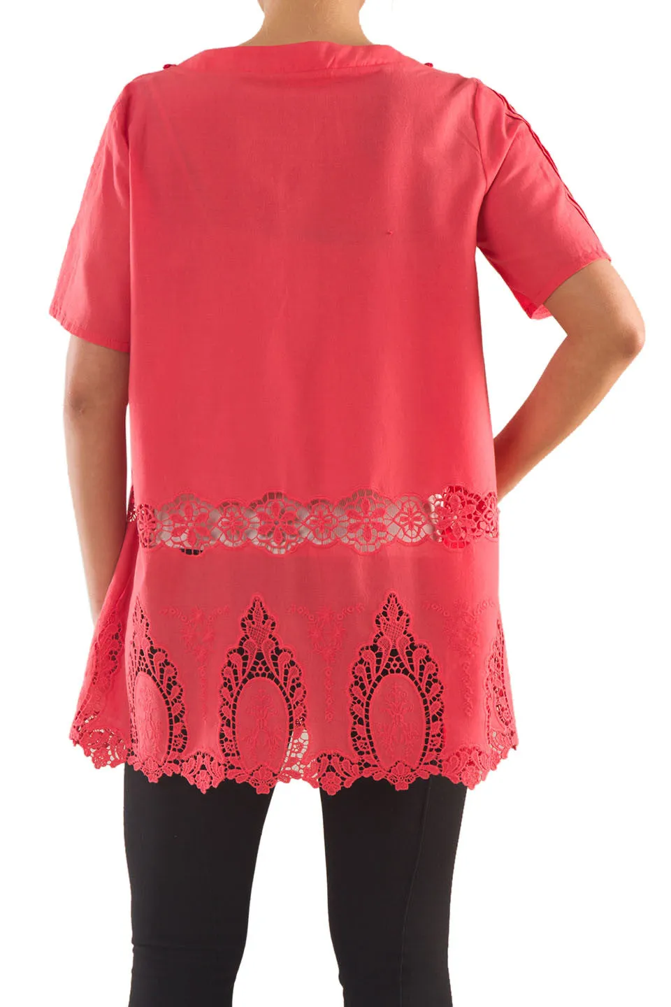 La Mouette Women's Plus Size Embroidered Voile Tunic