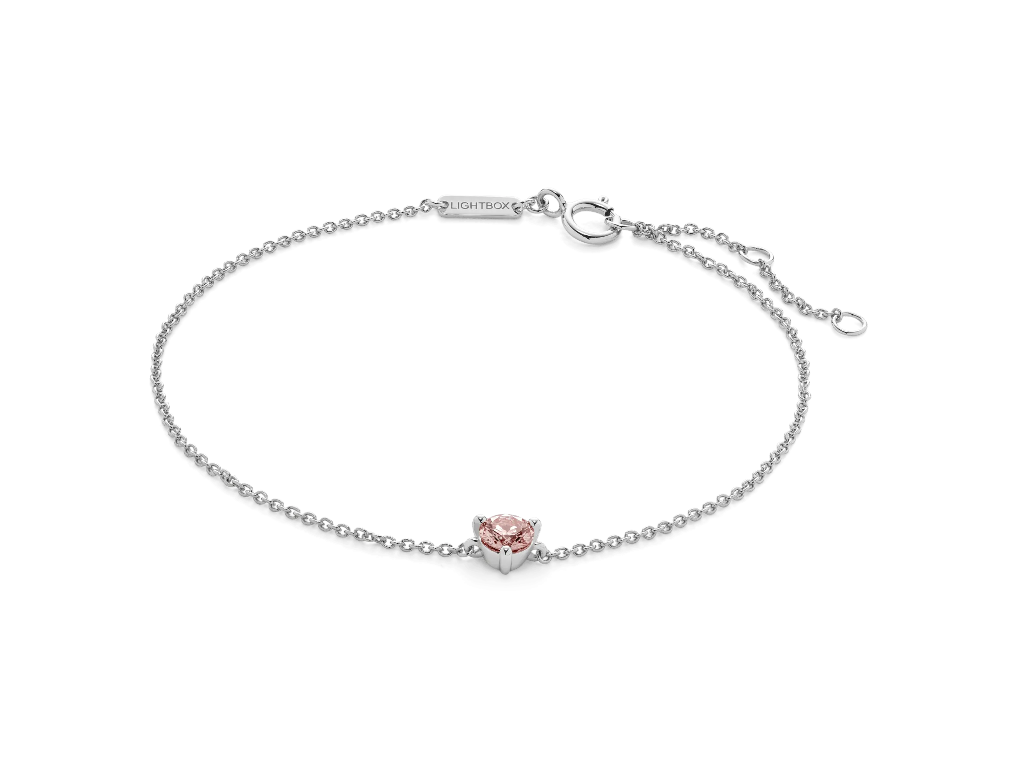 Lab-Grown Diamond ¼ct. Mini Round Brilliant Bracelet | Pink