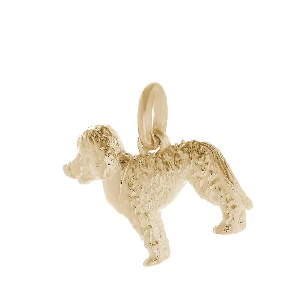 Labradoodle Solid Gold Dog Charm