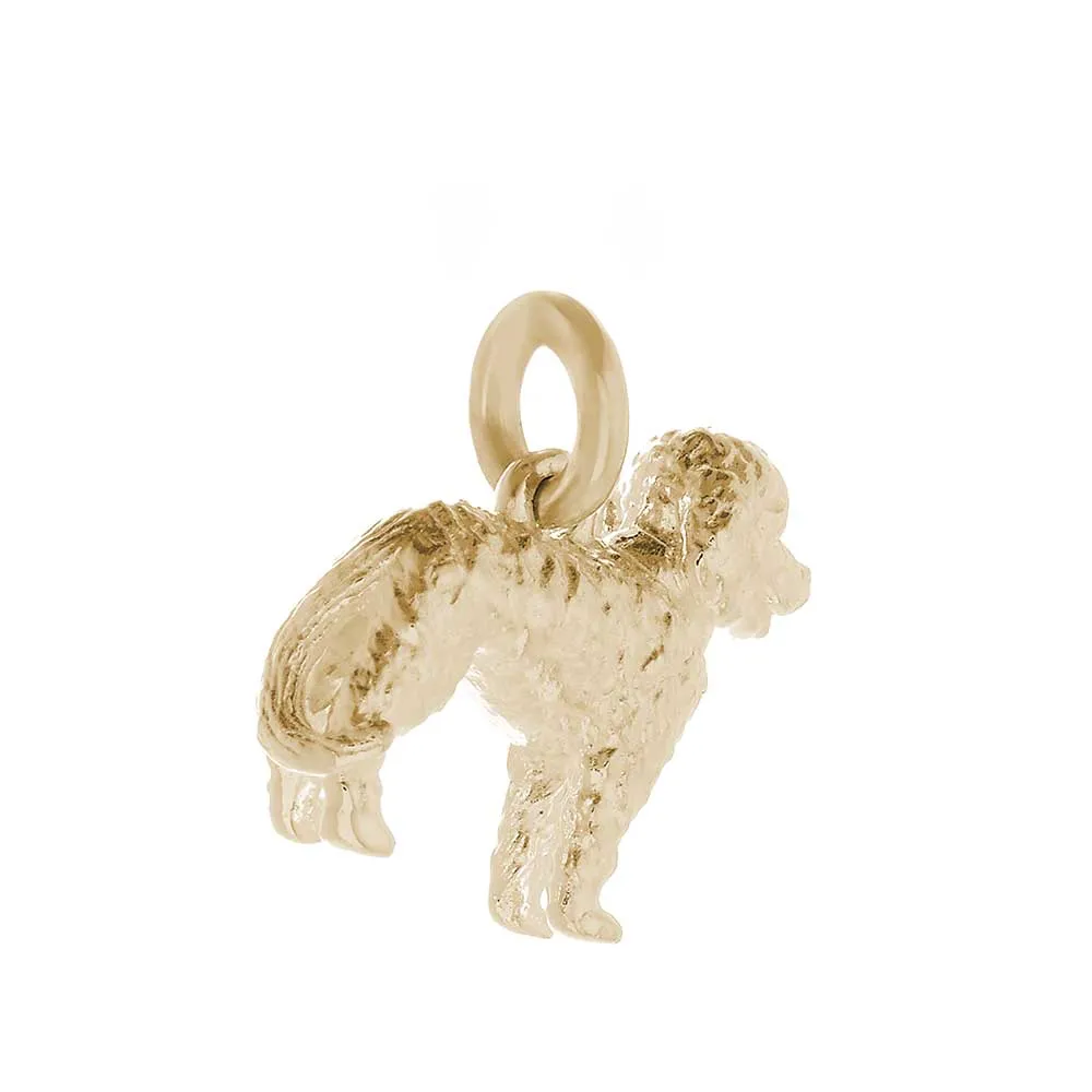 Labradoodle Solid Gold Dog Charm