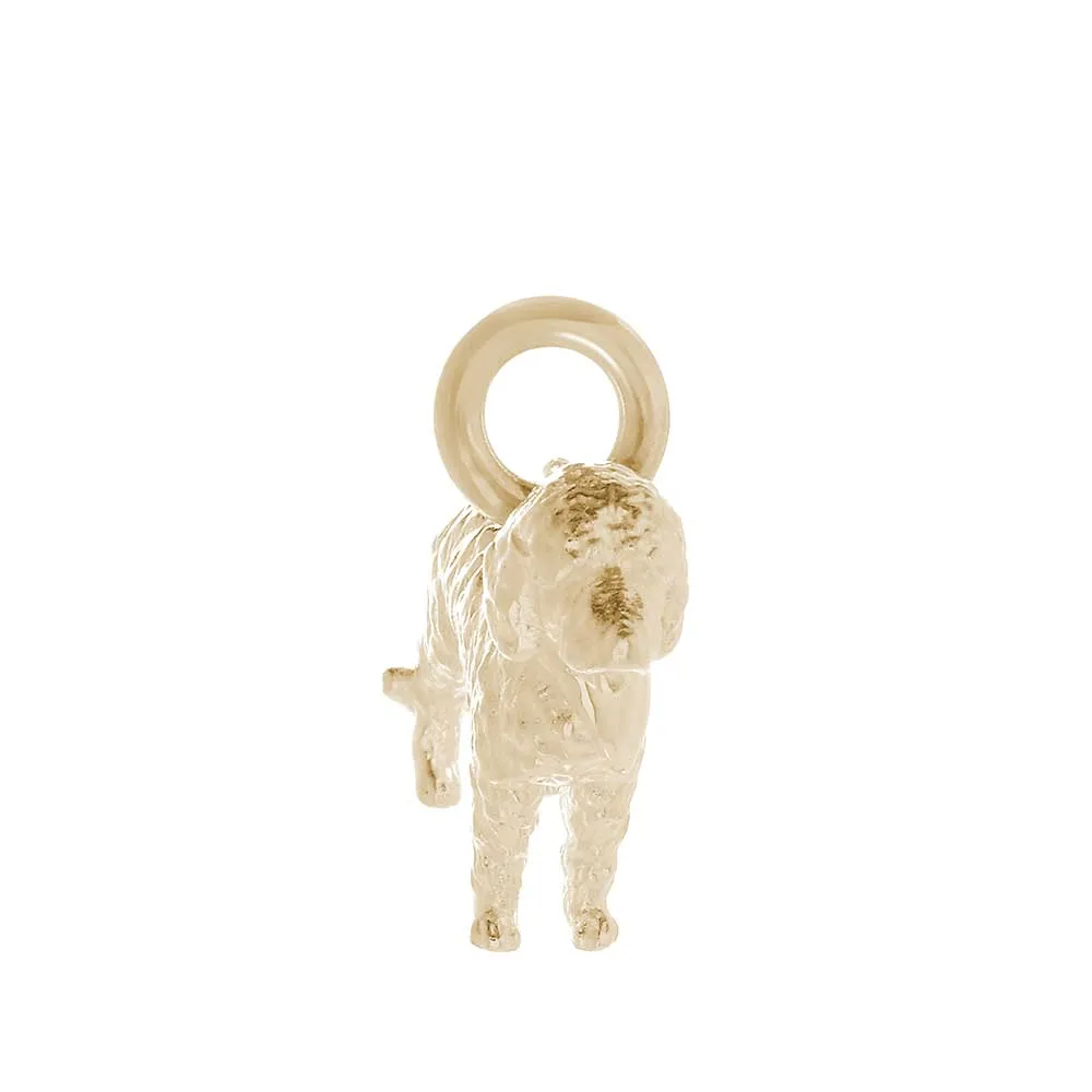 Labradoodle Solid Gold Dog Charm