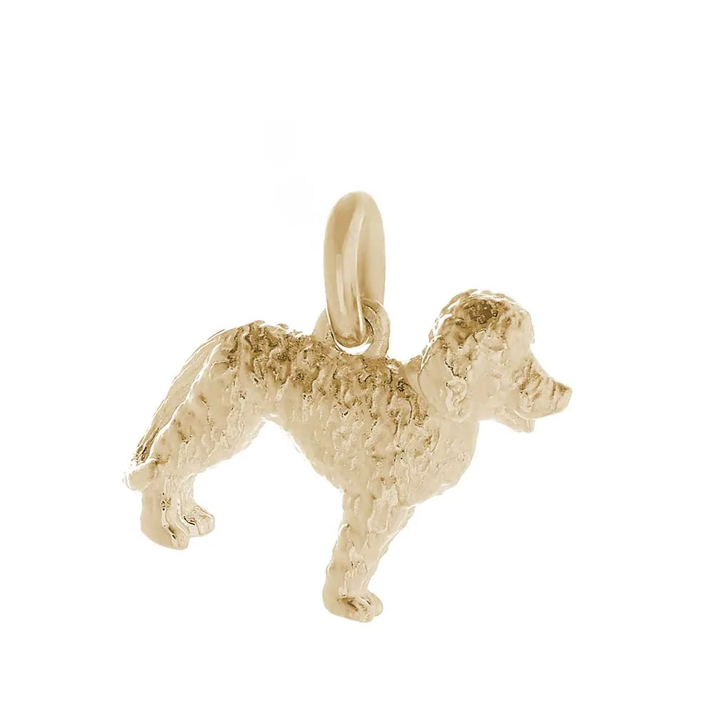 Labradoodle Solid Gold Dog Charm
