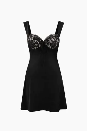 Lace Bustier Mini Dress