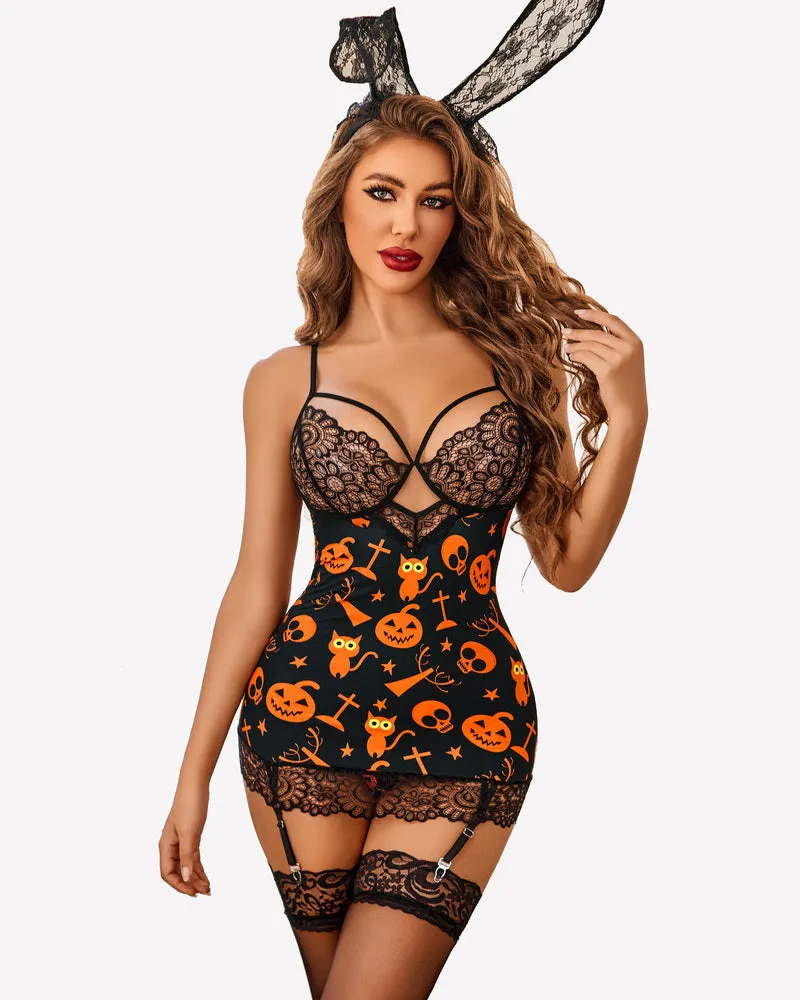 Lace Full Slips No Stockings with Garter Belt