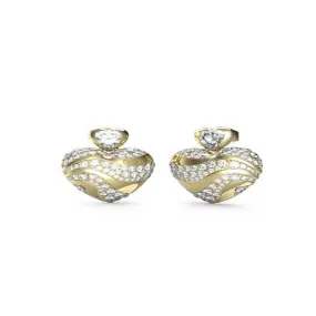 Ladies 25mm Crystal Hearts Pendant Earrings UBE04499YG