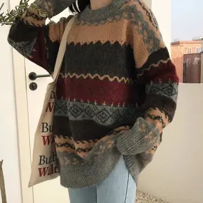 Ladies Casual Vintage Jumper For Winter