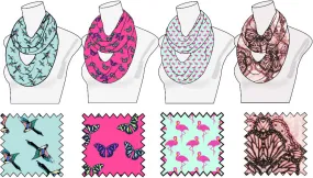 ladies conversational infinity scarves Case of 60