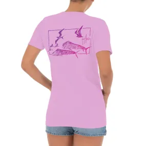 Ladies Mahi Duo Short Sleeve V-Neck T-Shirt