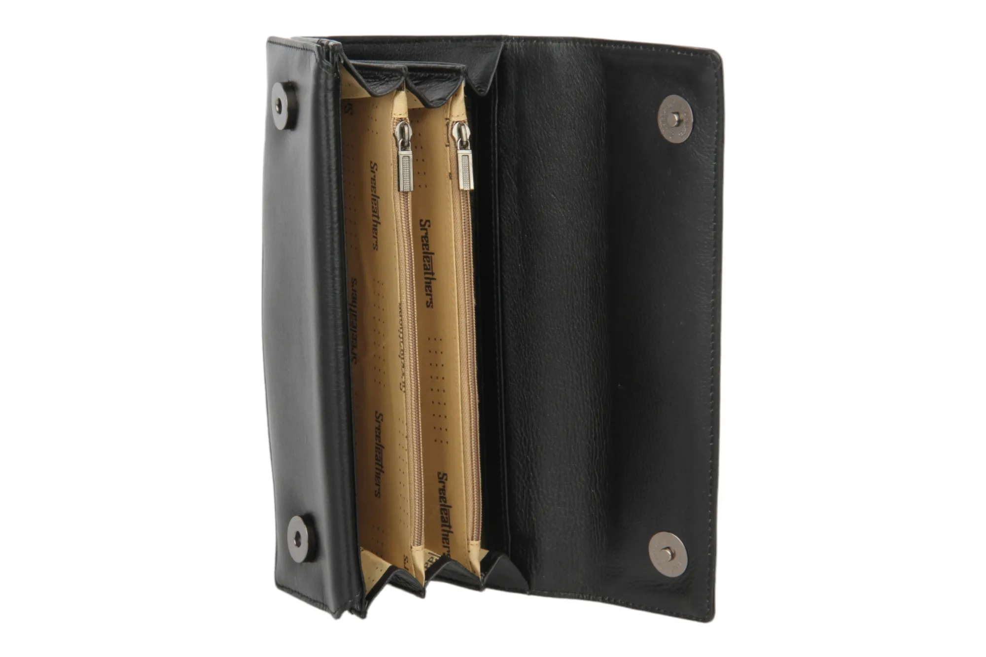 LADIES PREMIUM LEATHER CLUTCH 54506 (BLACK)