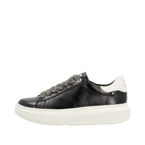 Ladies Rieker Evolution Lace Up Trainers Sneakers Black/off White W1205-00 sale