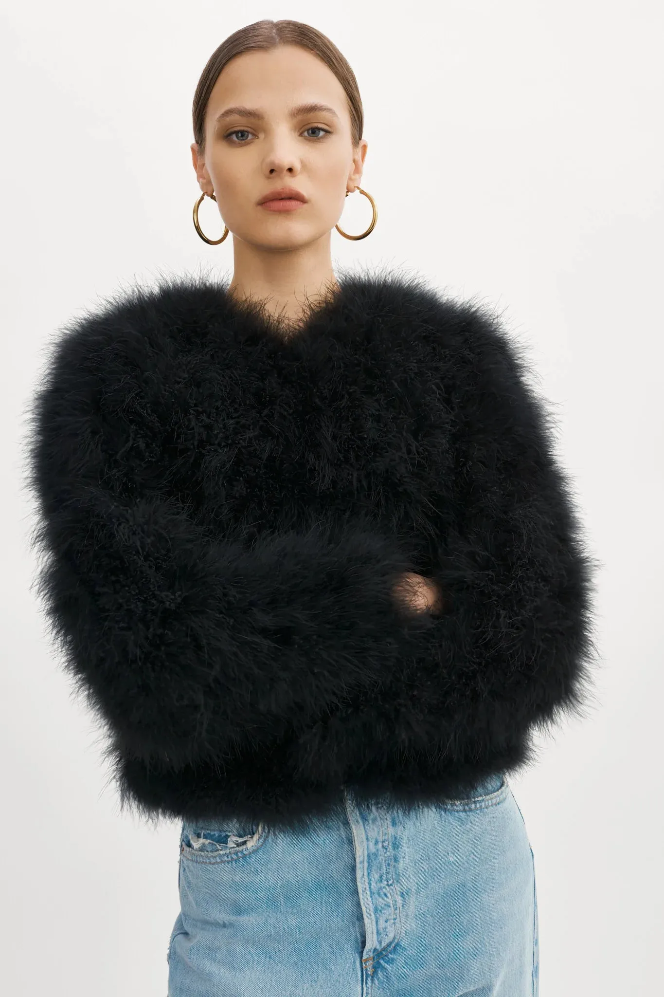 Lamarque Deora Feather Jacket- Black