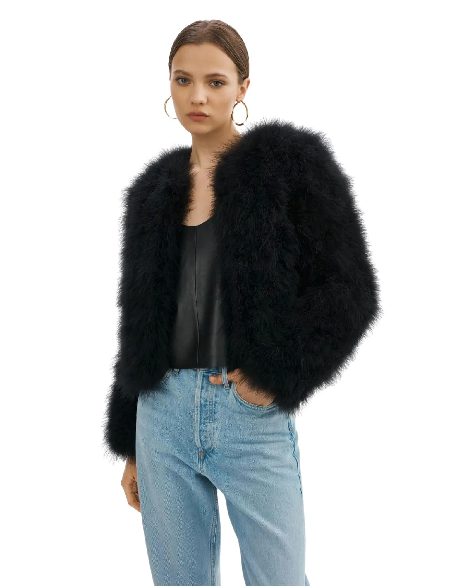 Lamarque Deora Feather Jacket- Black