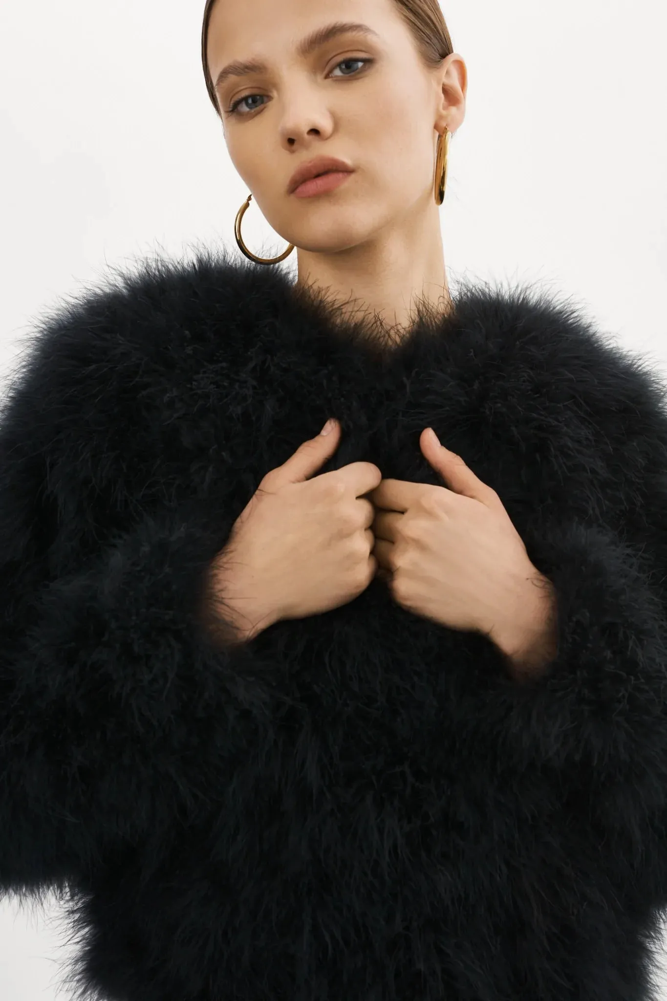 Lamarque Deora Feather Jacket- Black