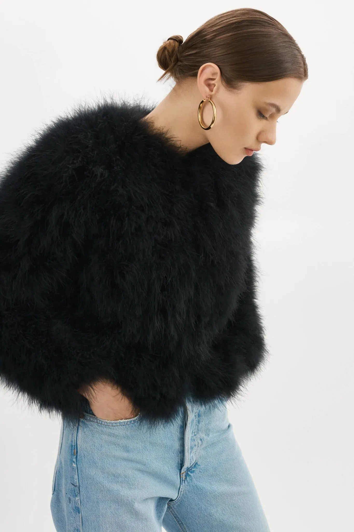 Lamarque Deora Feather Jacket- Black