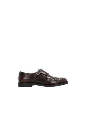 Lana R Shiny Leather Monk Strap Shoes
