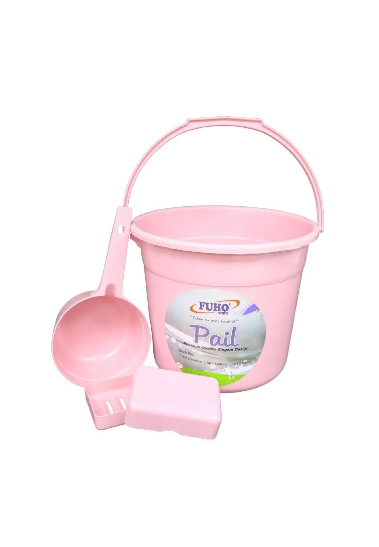 Landmark Pail, Water Dipper, and Soap Case Bath Set