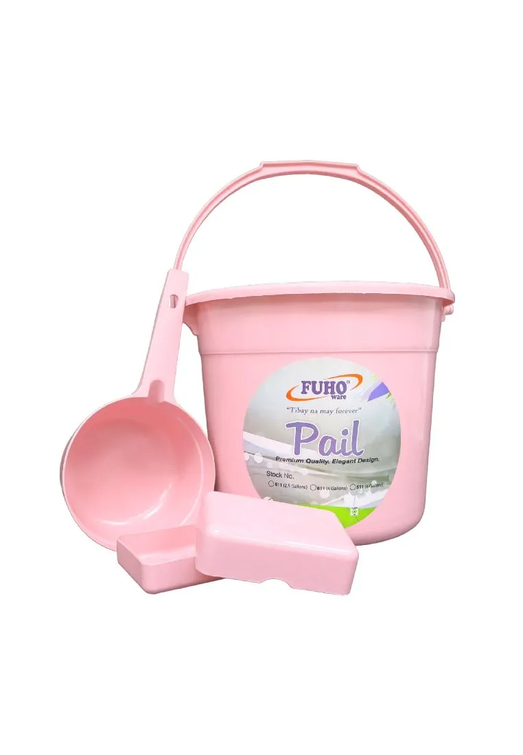 Landmark Pail, Water Dipper, and Soap Case Bath Set