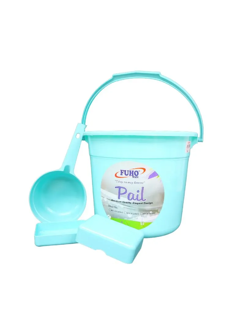 Landmark Pail, Water Dipper, and Soap Case Bath Set