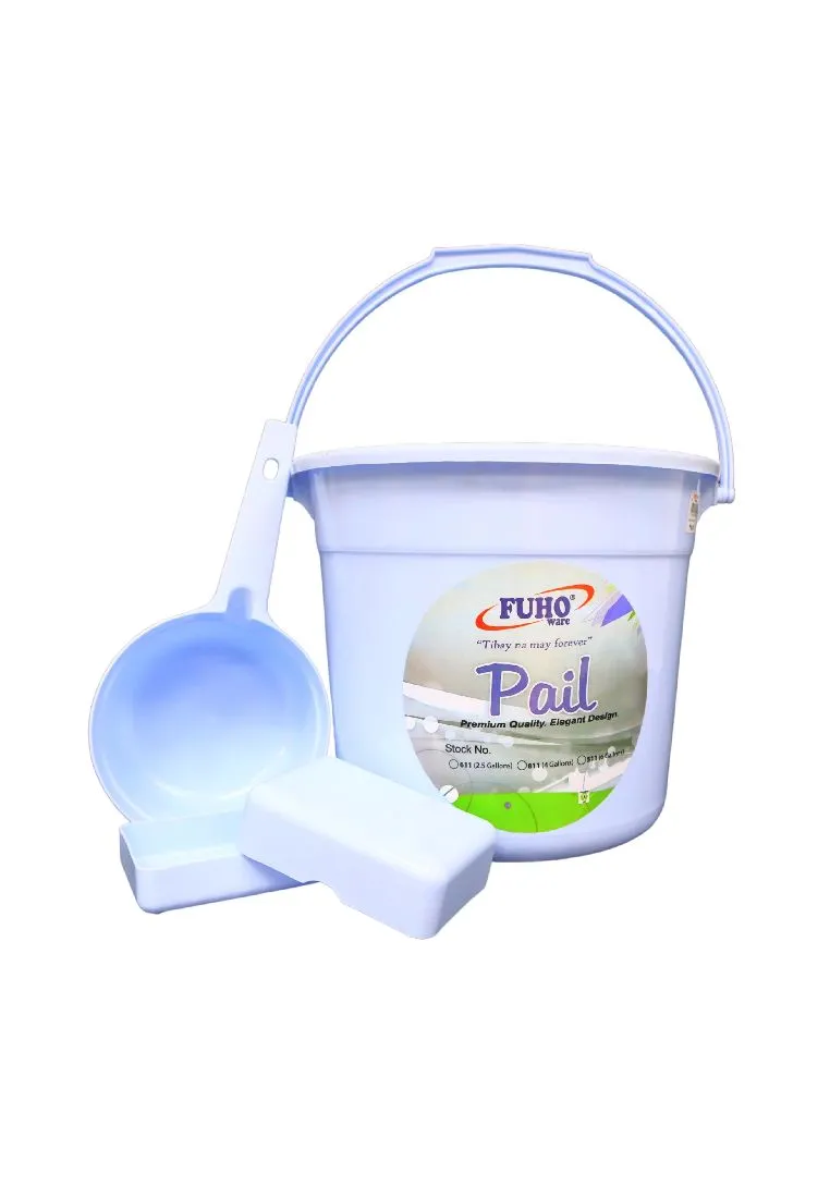 Landmark Pail, Water Dipper, and Soap Case Bath Set