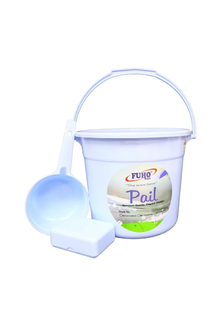 Landmark Pail, Water Dipper, and Soap Case Bath Set
