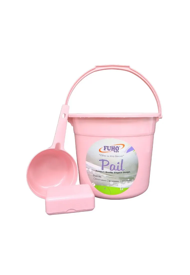 Landmark Pail, Water Dipper, and Soap Case Bath Set