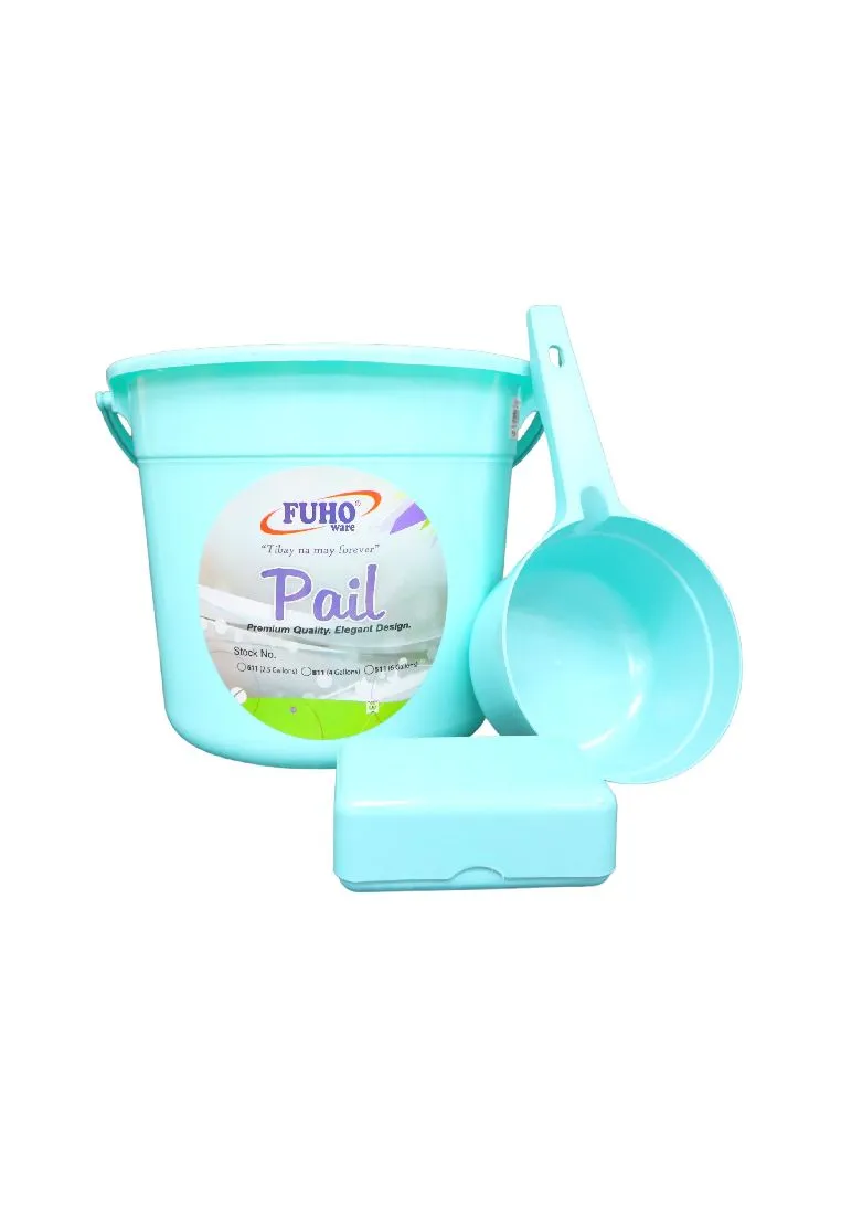 Landmark Pail, Water Dipper, and Soap Case Bath Set