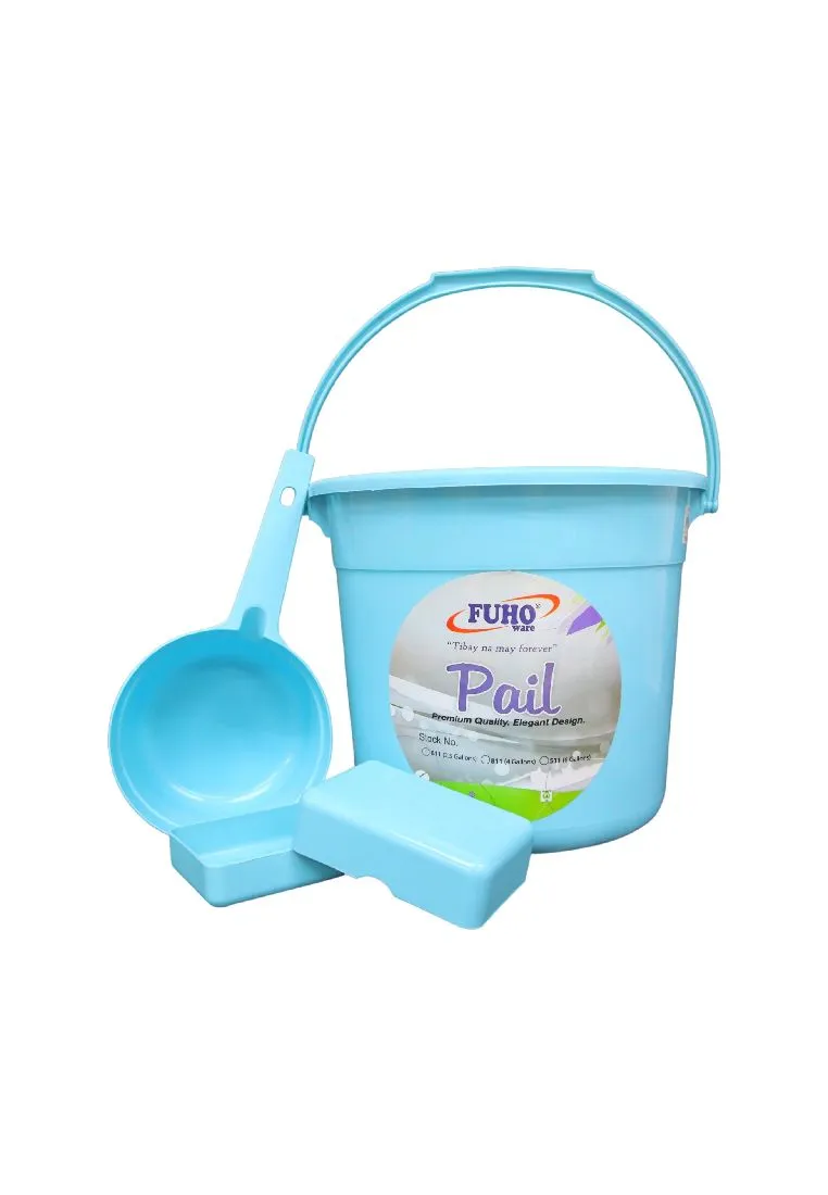 Landmark Pail, Water Dipper, and Soap Case Bath Set