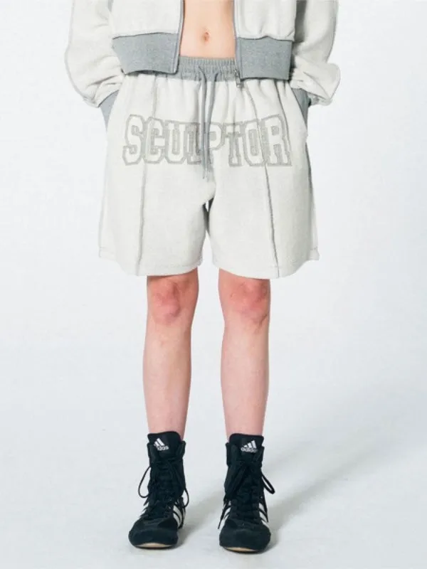 Lapel Letters Zipper Two Piece Set
