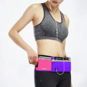 Large Capacity Outdoor Sports Jogging Gym Waist Pack(Magenta)