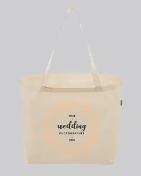 Large Organic Custom Cotton Grocery Tote Bags / Organic Tote Bags With Your Logo - OR160