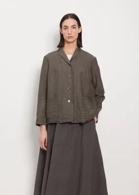 Lari Linen Blend Jacket — Asphalt