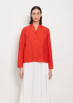 Lari Linen Blend Jacket — Red