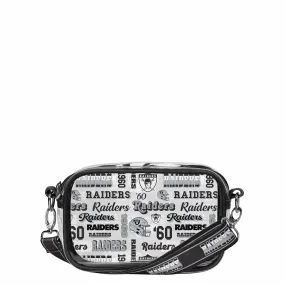 Las Vegas Raiders NFL Repeat Retro Print Clear Crossbody Bag