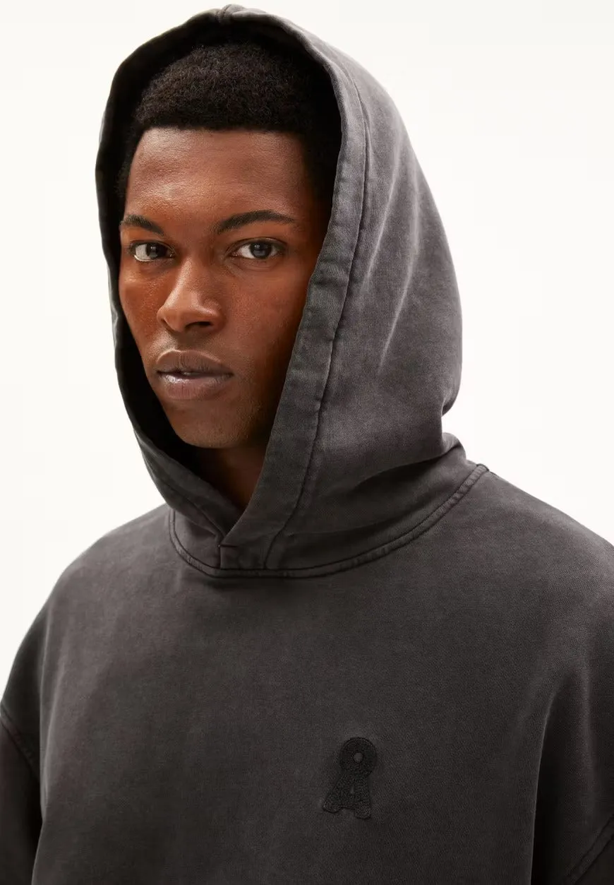 LAST ONE in S - Tuuba Hooded Sweater - Black Washed
